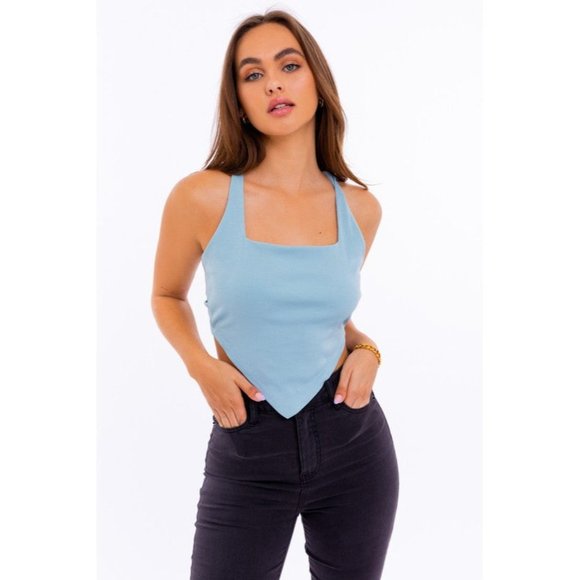 LE LIS CROSS OPEN BACK HANDKERCHIEF TOP - Picture 9 of 13